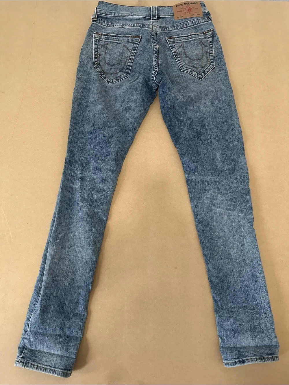 True Religion Geno Relaxed Slim Jeans Blue Medium Wash No Flap Size 27 Men's